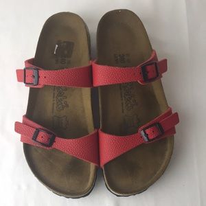 Birkenstock Birki’s red sandals Sz Euro 240 US 6